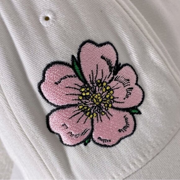 5/$25 Wild Rose Academy White Flex Fit Embroidered Rose Ball Cap HatL/XL - Picture 3 of 11